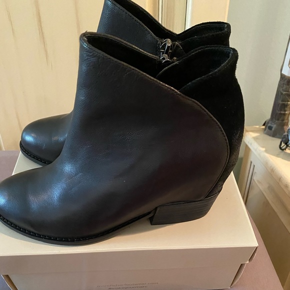 ANTELOPE 762 Ankle Boot- Black Leather Hidden Heel - Picture 7 of 8